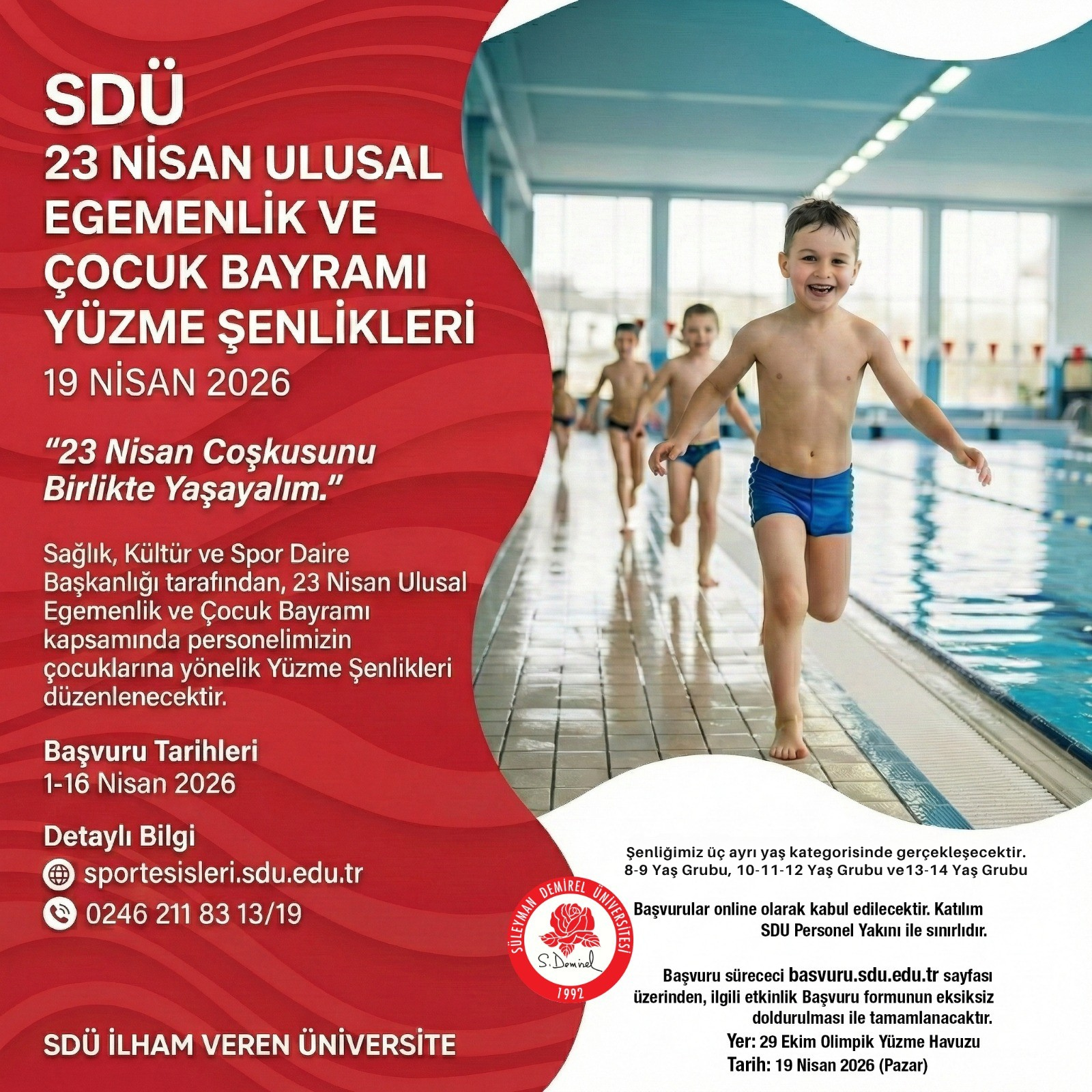 23 Nisan Ulusal Egemenlik ve Çocuk Bayramı Yüzme Şenlikleri